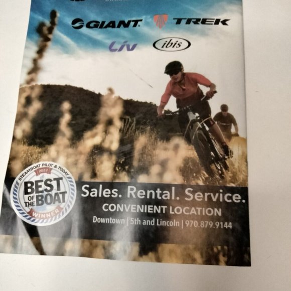 Explore Steamboat Springs Trail Guide 2023 Colorado Biking Hiking Routt County - Picture 2 of 3